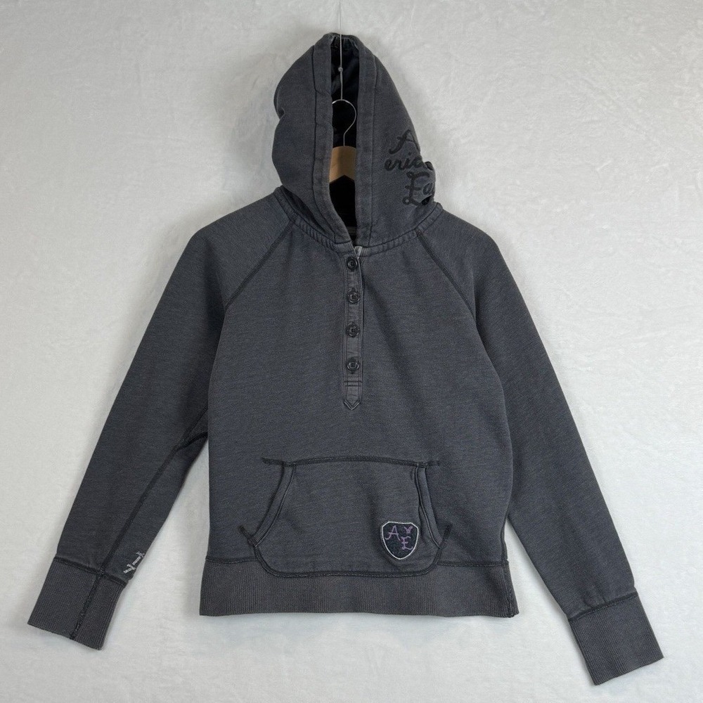 Women's Y2K American Eagle Gray Buttoned Jacket Size M
